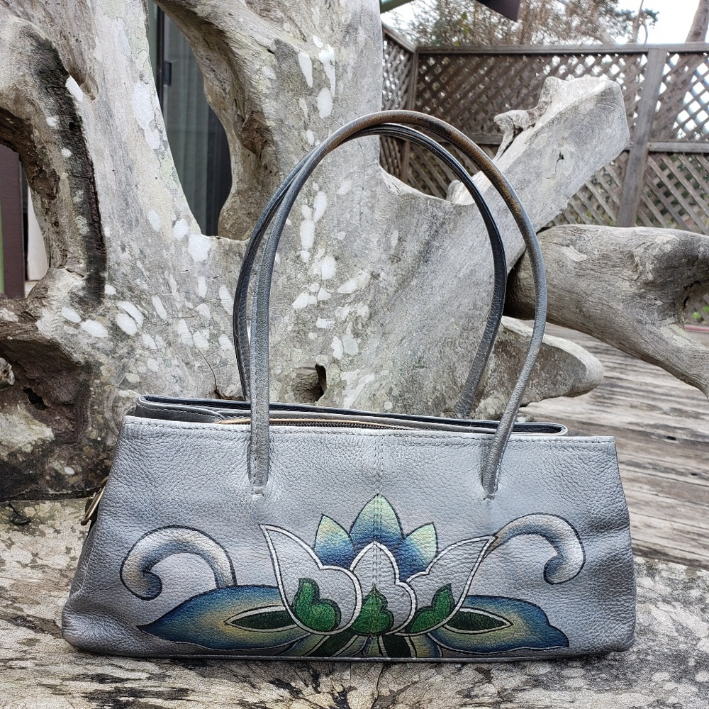 Anuschka leather handpainted handbag